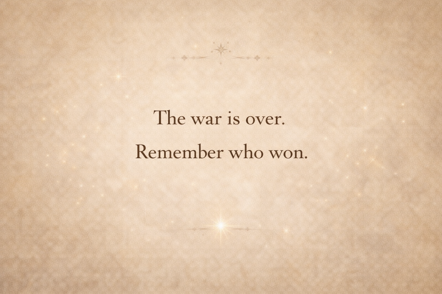 The War Was Already Won