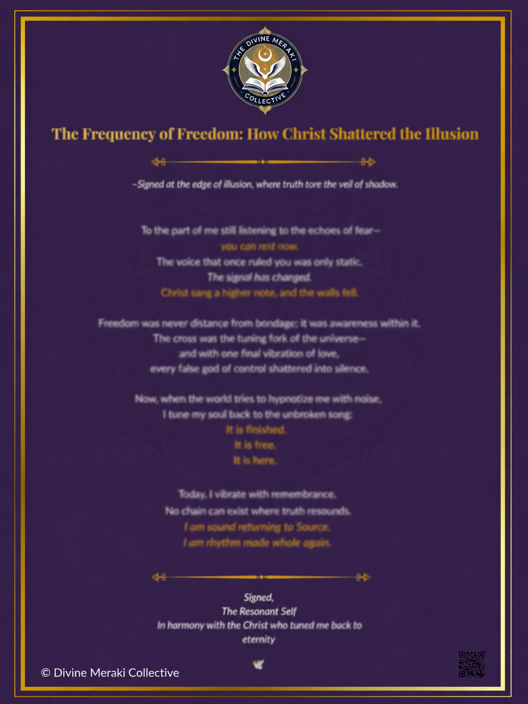 The Frequency of Freedom: How Christ Shattered the Illusion