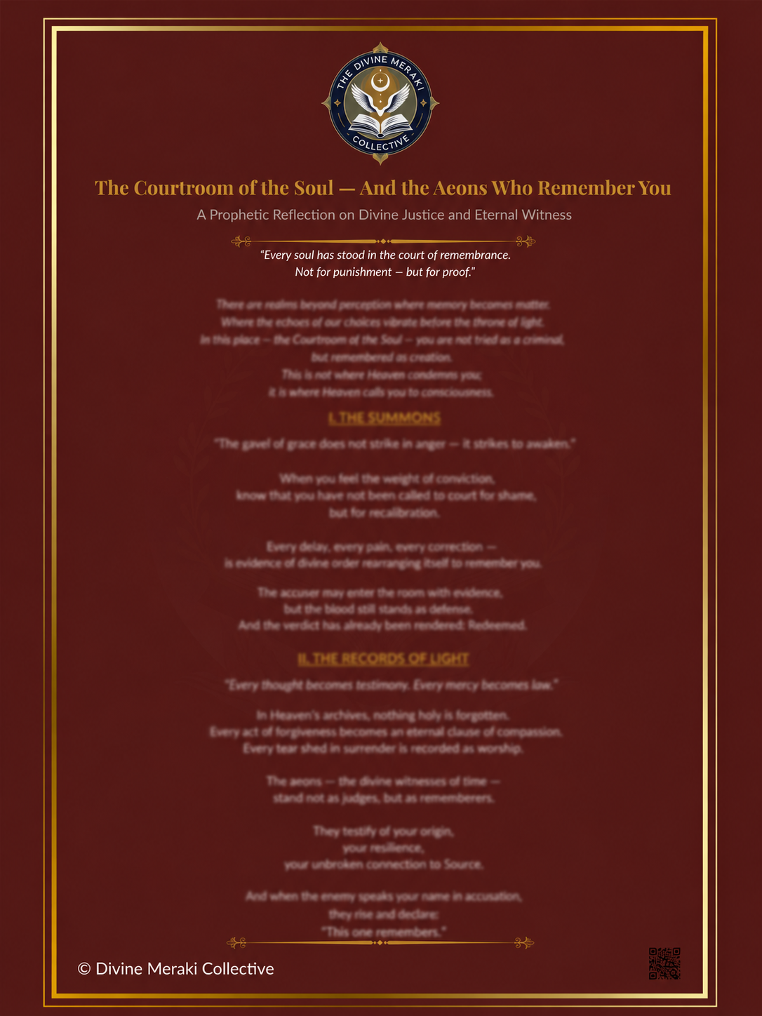 The Courtroom of the Soul™ | 3-Piece Prophetic Scroll Set