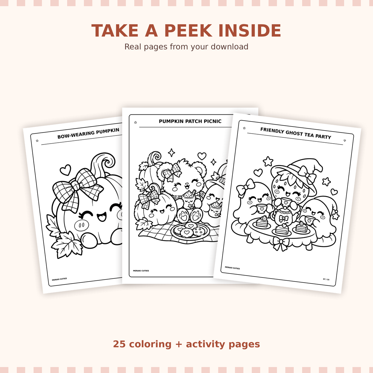 Sweet & Spooky Coloring Book | 25 Printable Coloring & Activity Pages