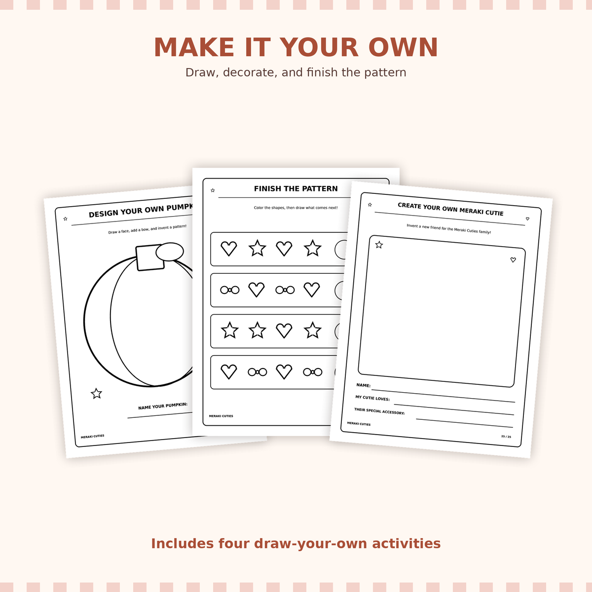 Sweet & Spooky Coloring Book | 25 Printable Coloring & Activity Pages